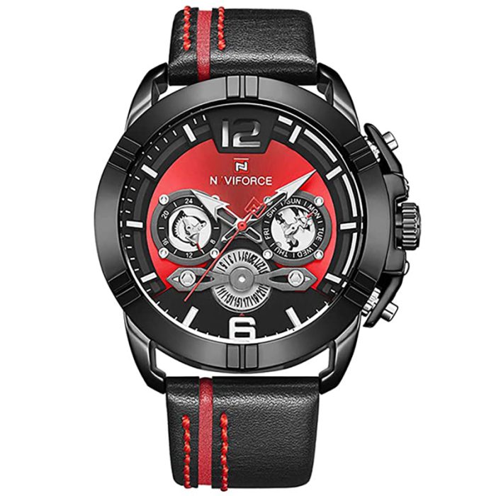 ساعت مچی مردانه ناوی فورس قرمز مدل Naviforce NF9165M