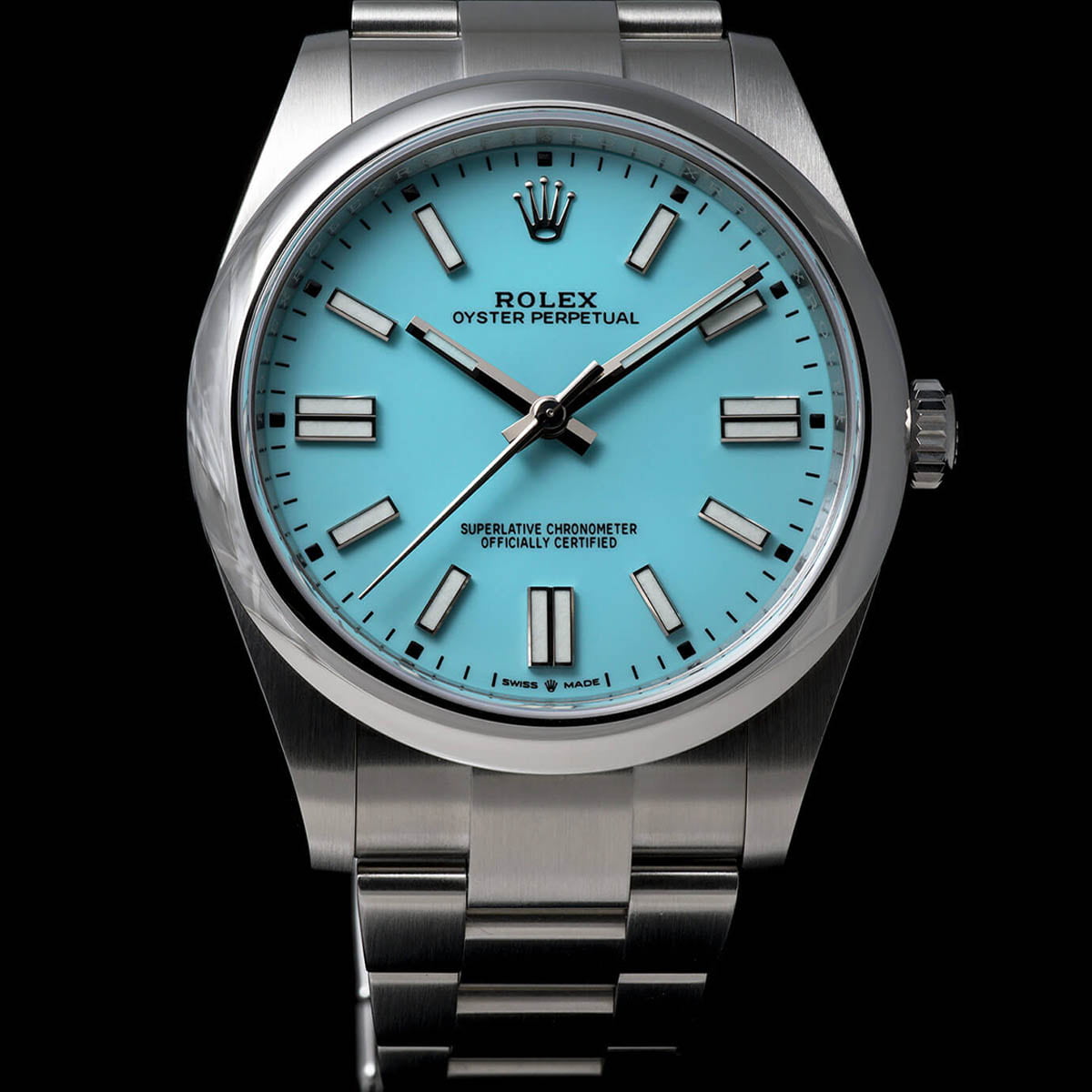 rolex oyster blue price