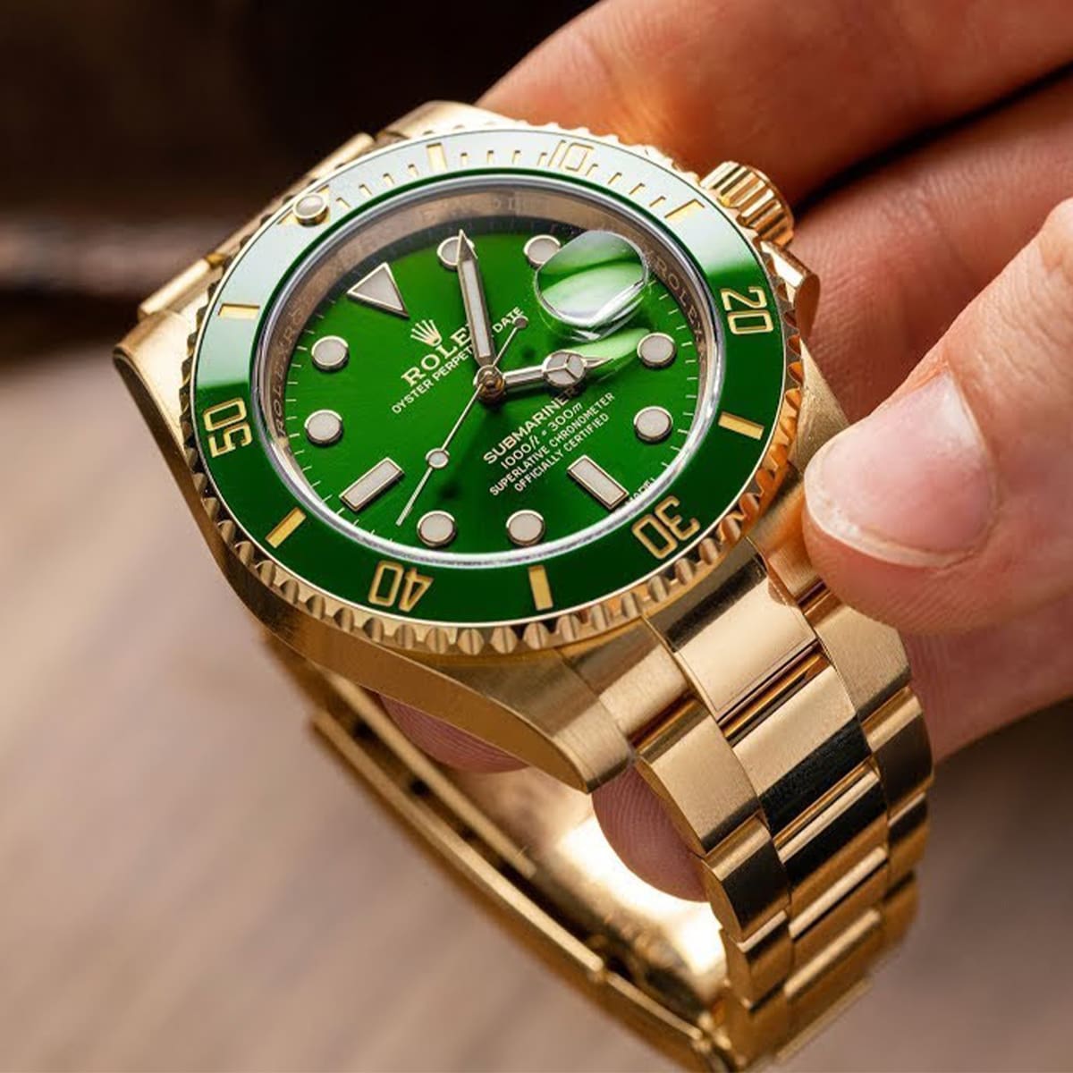 yellow gold hulk rolex